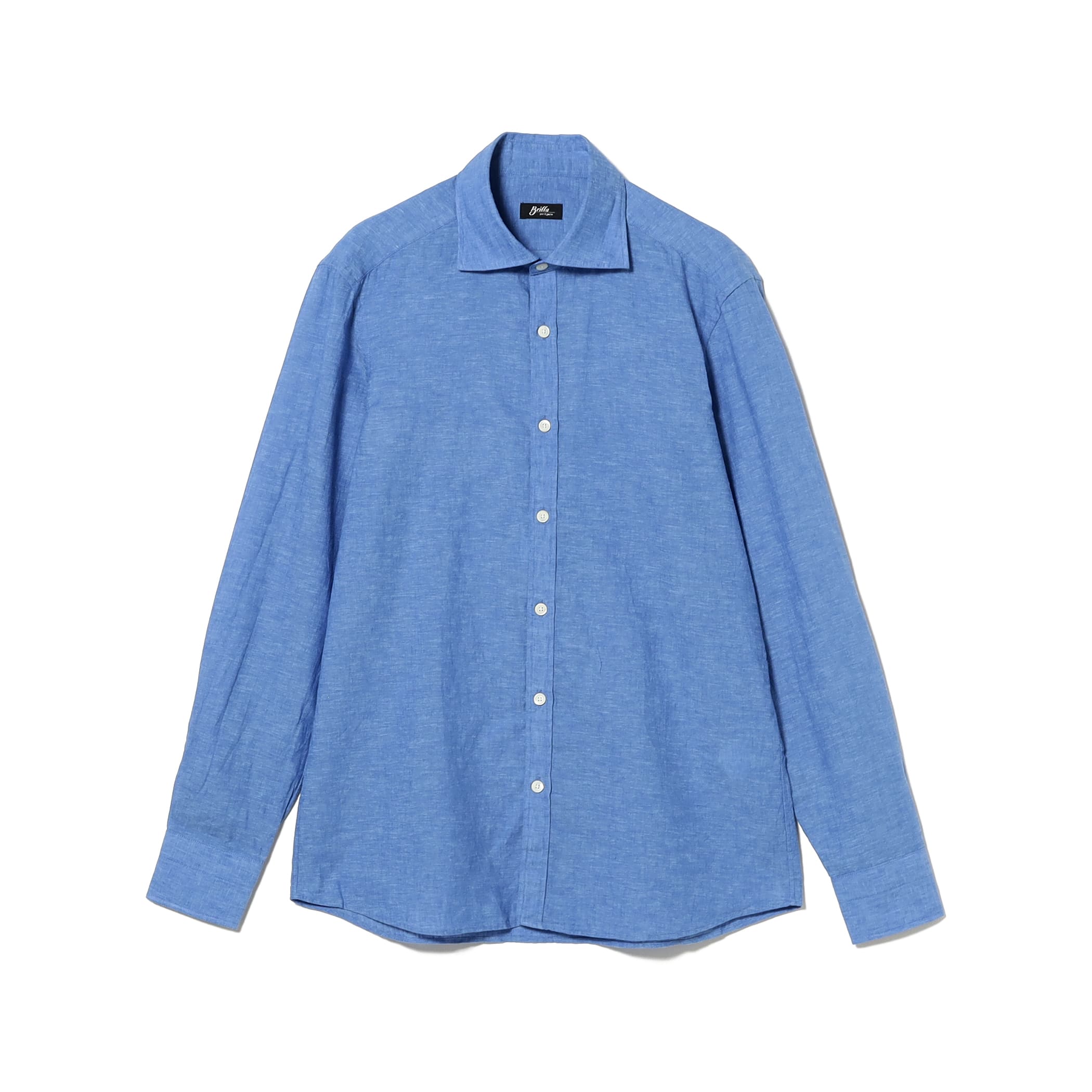 リネンコットン ワイドカラーシャツ シャツ・ブラウス MEN BLUE/9770 XL リネンコットン ワイドカラーシャツ シャツ・ブラウス MEN BLUE/9770 XL