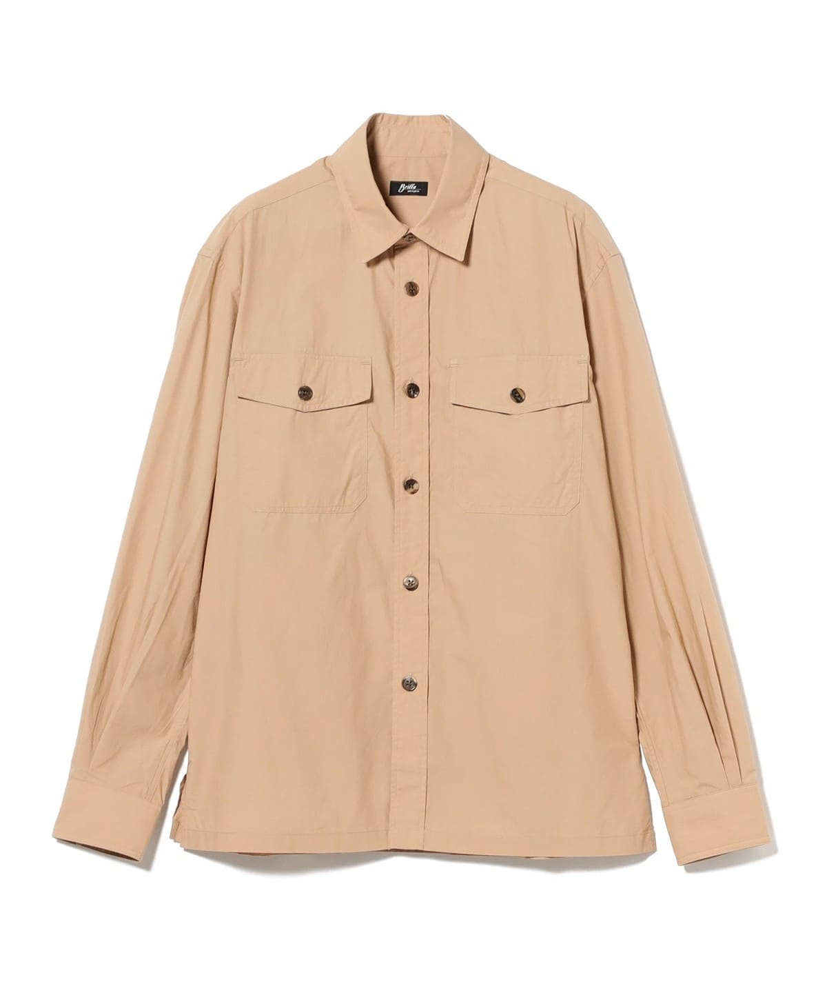 コットンタイプライター ダブルポケット オーバーシャツ シャツ・ブラウス MEN BEIGE S コットンタイプライター ダブルポケット オーバーシャツ シャツ・ブラウス MEN BEIGE S