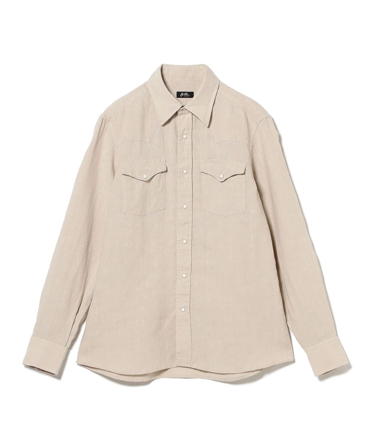 リネン ベージュ ウエスタンシャツ シャツ・ブラウス MEN BEIGE L リネン ベージュ ウエスタンシャツ シャツ・ブラウス MEN BEIGE L