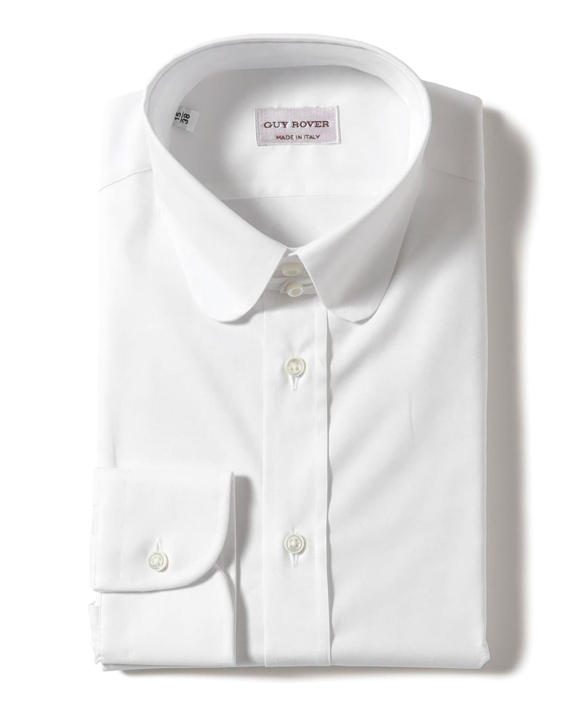 【別注】GUY ROVER ギローバー / コットン ラウンド タブカラーシャツ シャツ・ブラウス MEN WHITE/1 39 【別注】GUY ROVER ギローバー / コットン ラウンド タブカラーシャツ シャツ・ブラウス MEN WHITE/1 39