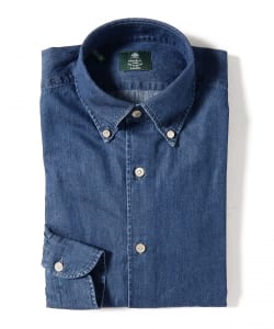 LUIGI BORRELLI / GABLE デニム ボタンダウンシャツ