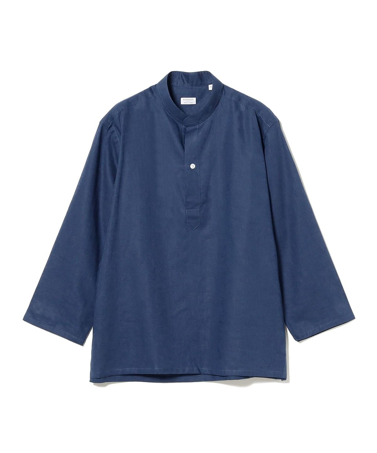 【別注】Borriello ボリエッロ / リネンコットン プルオーバー バンドカラーシャツ シャツ・ブラウス MEN NAVY ST/3 L 【別注】Borriello ボリエッロ / リネンコットン プルオーバー バンドカラーシャツ シャツ・ブラウス MEN NAVY ST/3 L