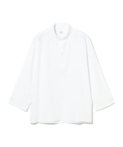 【別注】Borriello / リネンコットン プルオーバー バンドカラーシャツ