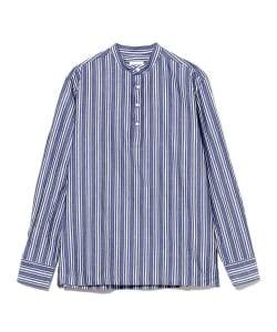 【別注】GUY ROVER / ネイビーストライプ バンドカラー プルオーバーシャツ