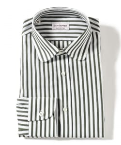 GUY ROVER / ボールドストライプ ラウンドカラーシャツ