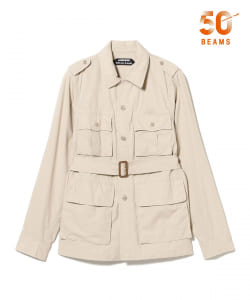 【別注】AUBERGE / コットン タイプライター サファリジャケット