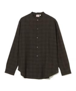 INDIA INDUSTRY / コットン チェック バンドカラーシャツ