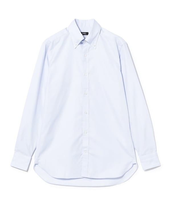 Cotton light blue button-down shirt