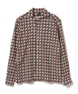 ▲BAGUTTA / 別注 ALOHA ジオメトリックプリント オープンカラーシャツ