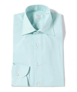 ▲Borriello / 別注 ミニハウンドトゥース セミワイドカラー シャツ