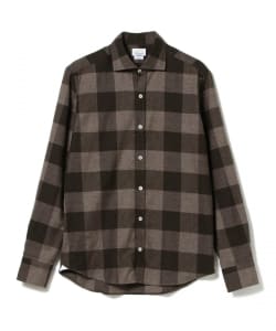 GIANNETTO / 別注 ブロックチェック ワイドカラーシャツ