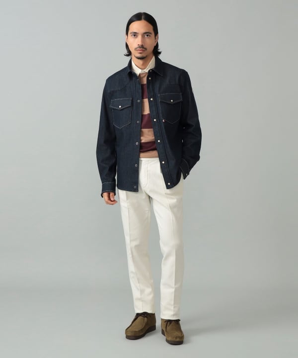 MONCLER / デニム調 シャツジャケット Model：H181cm　Size：L