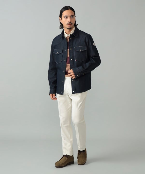 MONCLER / デニム調 シャツジャケット Model：H181cm　Size：L