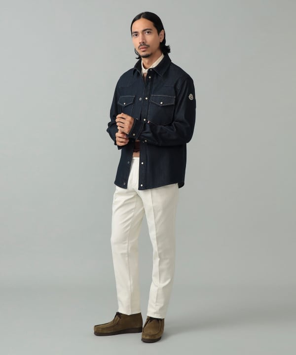 MONCLER / デニム調 シャツジャケット Model：H181cm　Size：L