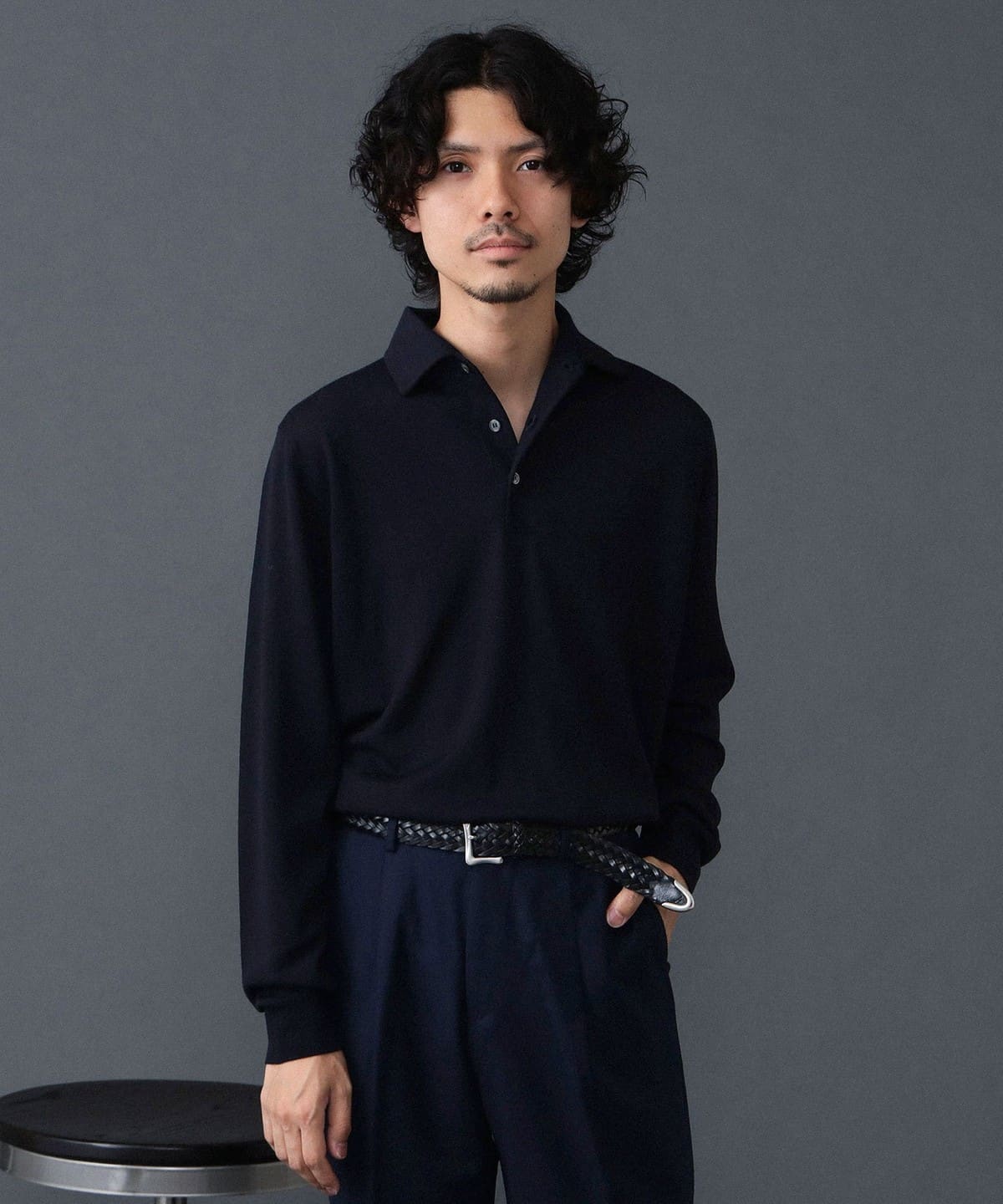 無藤氏愛用!! BEAMS ブリッラ ニットポロシャツ 48 ジャケット