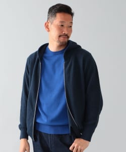 SEA GREEN / ジップアップ ニット パーカ
