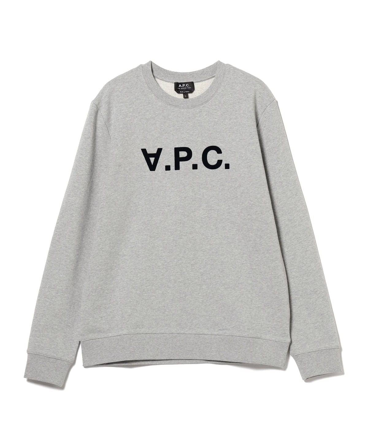 A. P.C. アーペーセー / 『V. P.C.』 スウェットシャツ トップス MEN GRIS CHINE M A. P.C. アーペーセー / 『V. P.C.』 スウェットシャツ トップス MEN GRIS CHINE M
