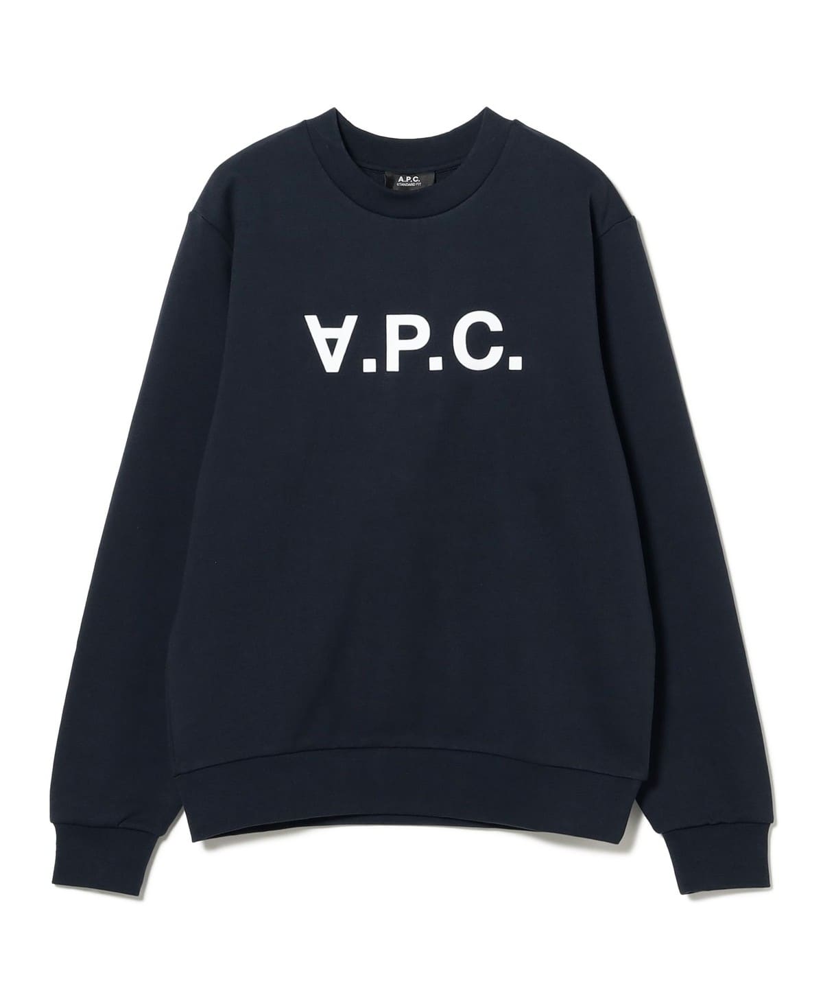 A. P.C. アーペーセー / 『V. P.C.』 クルーネック スウェット トップス MEN NAVY/39 L A. P.C. アーペーセー / 『V. P.C.』 クルーネック スウェット トップス MEN NAVY/39 L