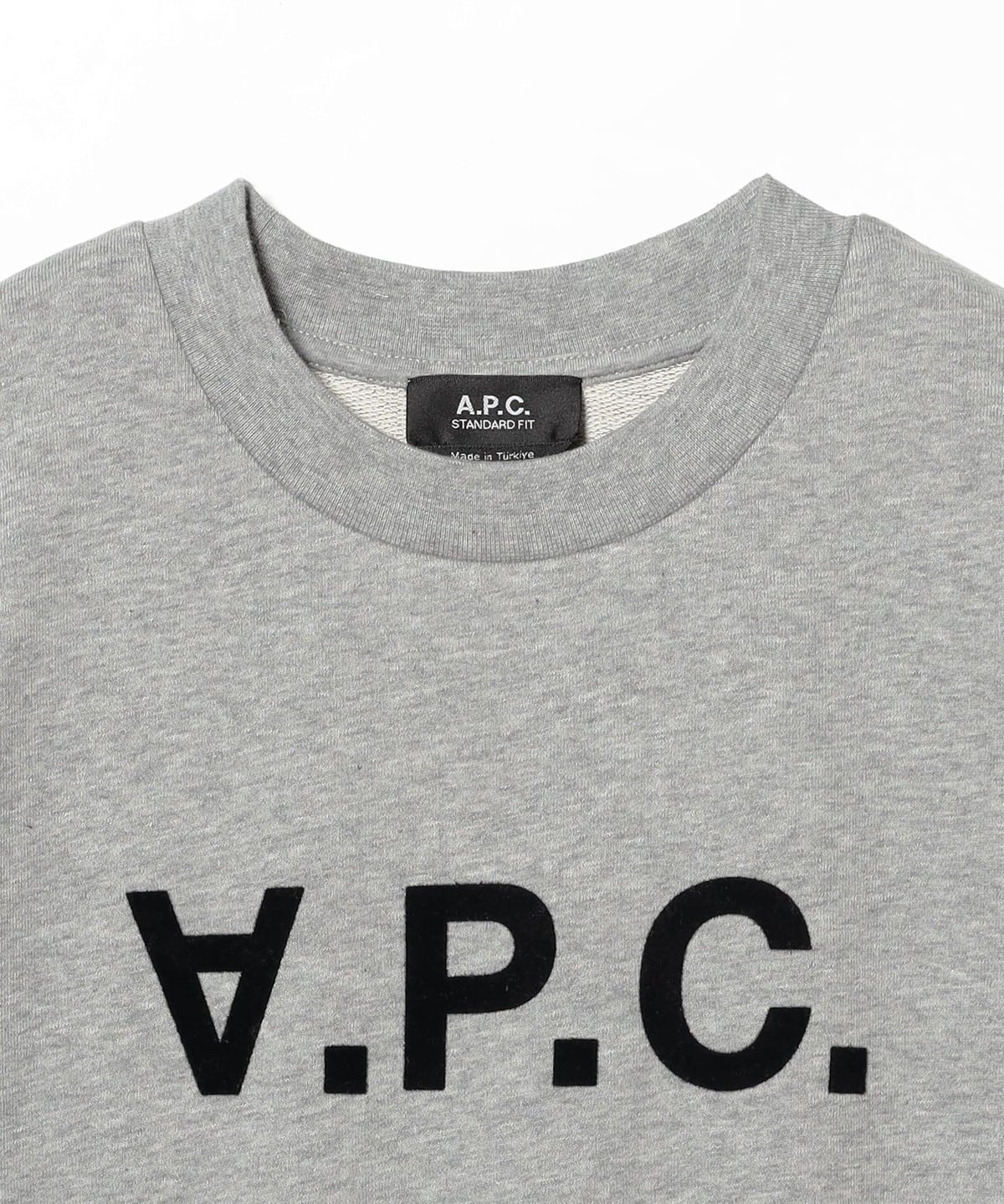 A.P.C. 『V.P.C.』 クルーネック スウェット グレー BEAMS L A.P.C. 『V.P.C.』 クルーネック スウェット グレー BEAMS L