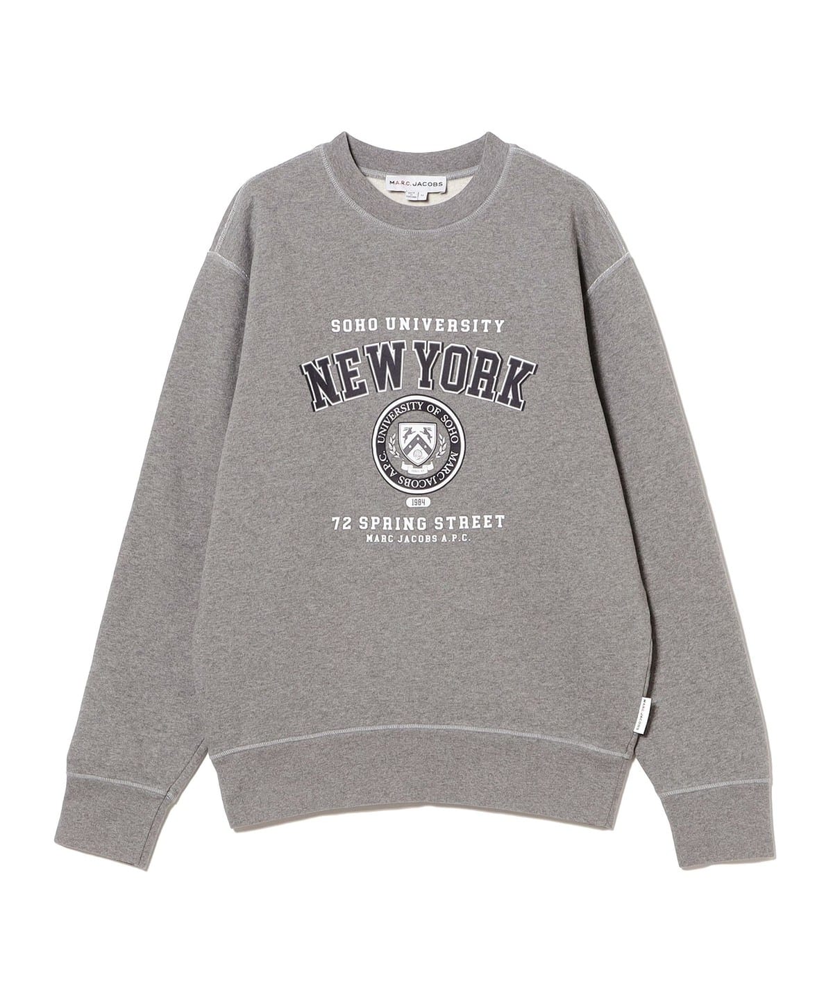 A. P.C. アーペーセー × Marc Jacobs / カレッジロゴ クルーネック スウェット トップス MEN GREY/NY M A. P.C. アーペーセー × Marc Jacobs / カレッジロゴ クルーネック スウェット トップス MEN GREY/NY M