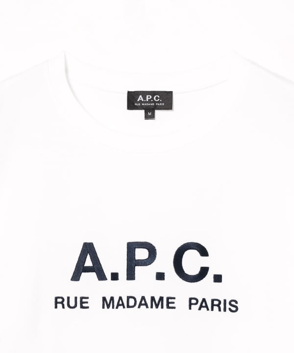 【美品】 A.P.C. ロゴ刺繍 RUE MADAME ロングスリーブ Tee A.P.C. [アー・ペー・セー] ロゴ刺繍 ロングスリーブTシャツ
