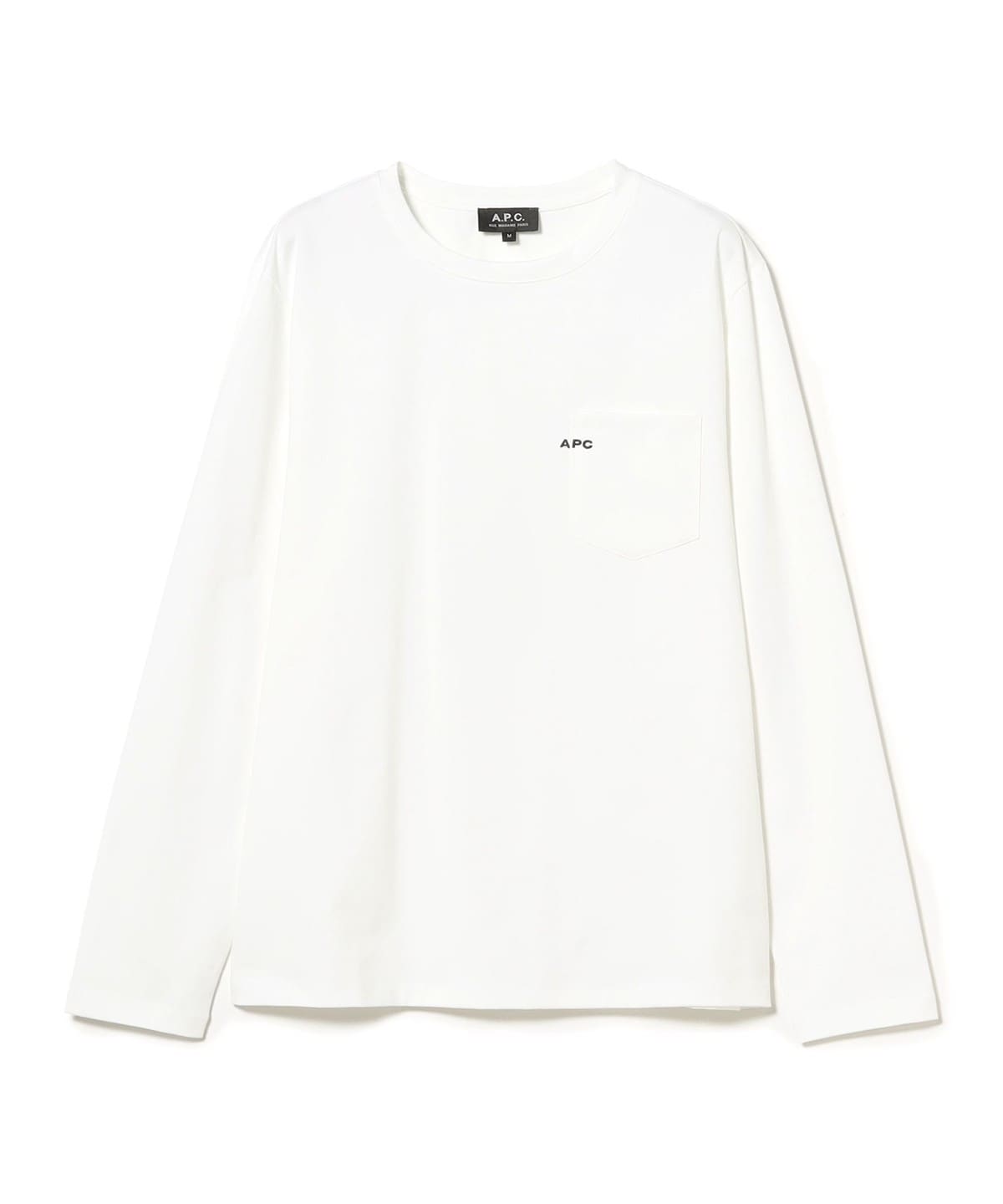 A. P.C. アーペーセー / ロングスリーブ クルーネック Tシャツ Tシャツ・カットソー MEN WHITE L A. P.C. アーペーセー / ロングスリーブ クルーネック Tシャツ Tシャツ・カットソー MEN WHITE L