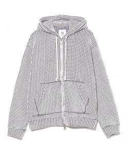 SEA GREEN / ワッフル ジップフーディー