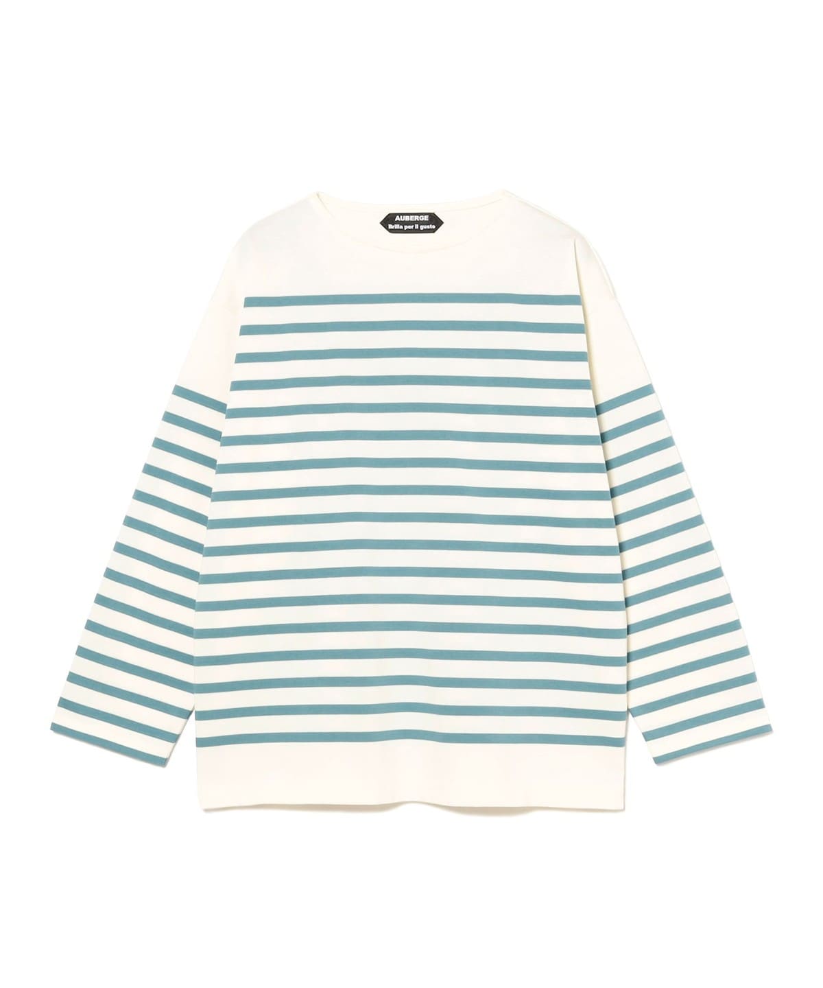 AUBERGEオーベルジュ ビッグシャルロットバスクシャツ 白×青 44 Brilla per il gusto（ブリッラ ペル イル グスト）AUBERGE / BIG