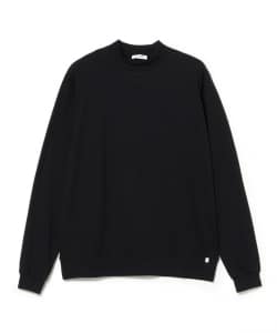 ANTICIPO / コットンジャージ ロングスリーブ モックネック Tシャツ