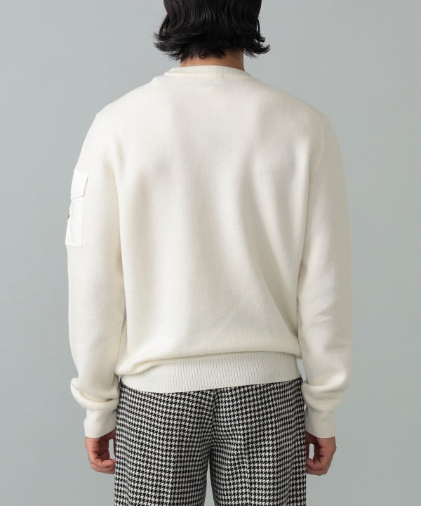 MONCLER / ウール クルーネック セーター Model：H181cm　Size：XL