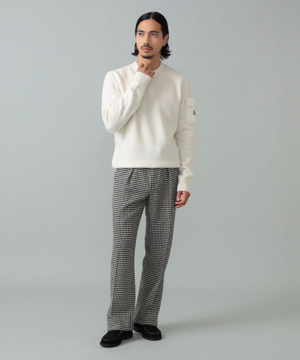 MONCLER / ウール クルーネック セーター Model：H181cm　Size：XL