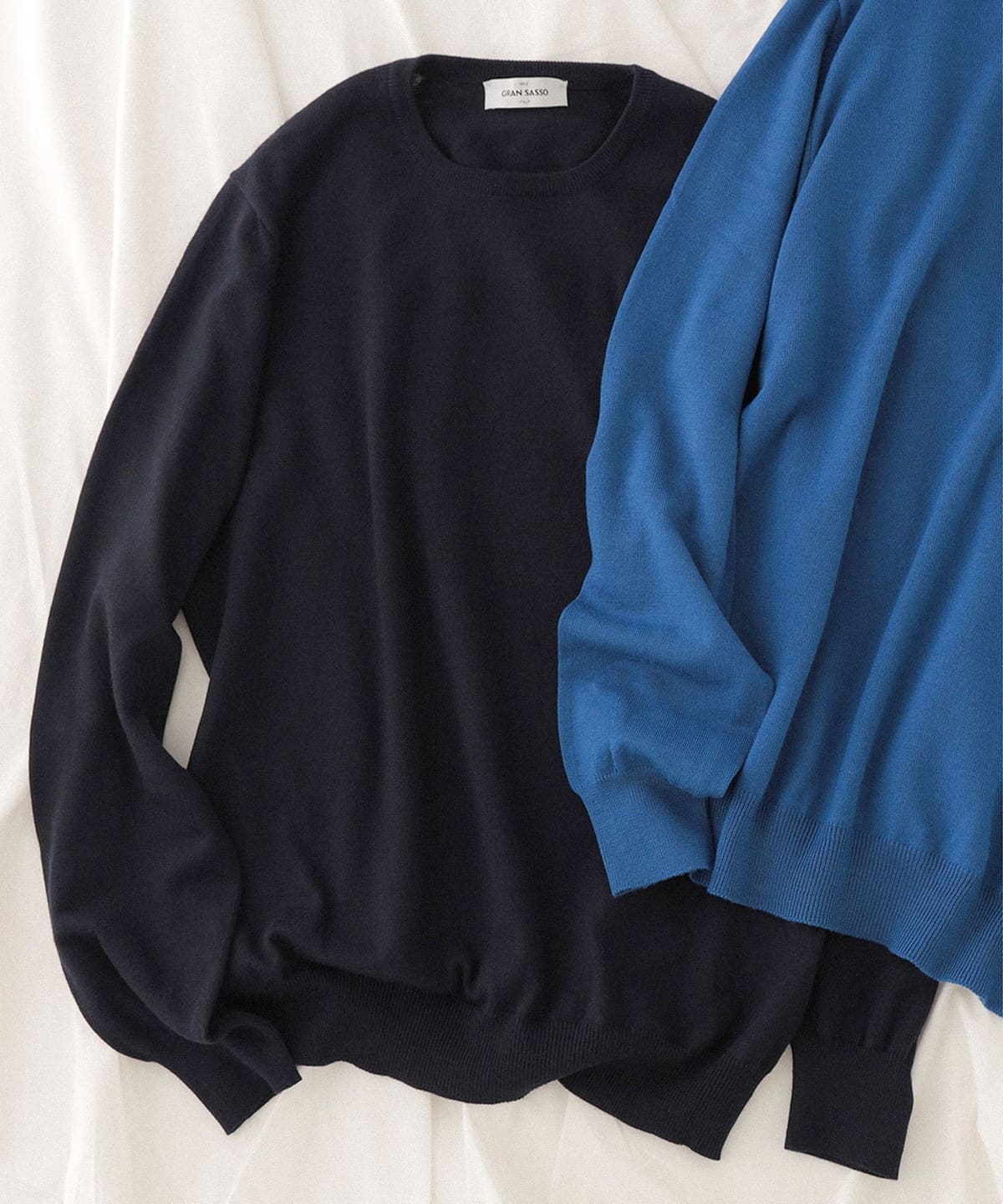 GRAN SASSO グランサッソ / 12ゲージ クルーネック ニット トップス MEN NAVY/598 46 GRAN SASSO グランサッソ / 12ゲージ クルーネック ニット トップス MEN NAVY/598 46