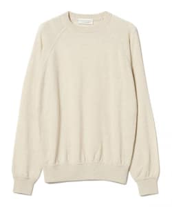 FILIPPO DE LAURENTIIS / ウールカシミヤ ラグランスリーブ クルーネック ニット