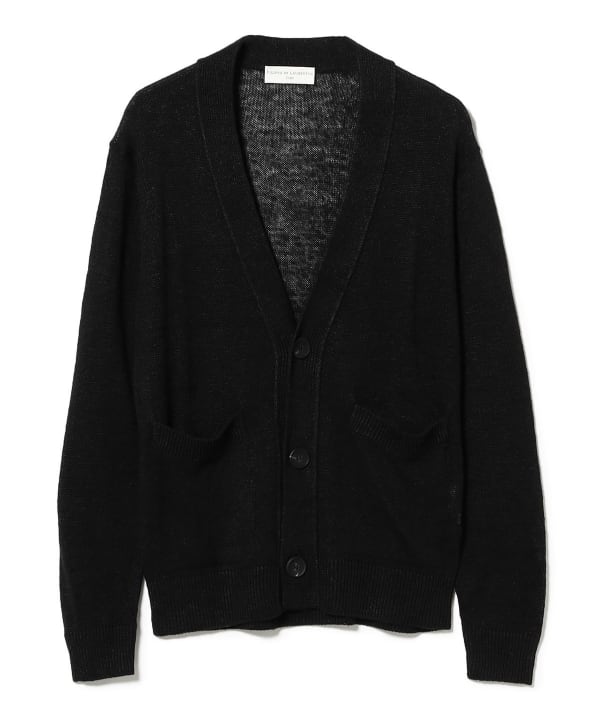 春夏秋 Filippo de Laurentiis リネンカーディガン ブラック 春夏秋