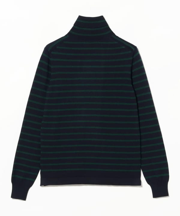 GRAN SASSO / 12 gauge striped turtleneck knit