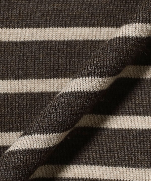 GRAN SASSO / 12 gauge striped turtleneck knit