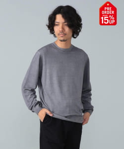 【+15%ポイントUP】FILIPPO DE LAURENTIIS / 12ゲージ ウール ガーメントダイ クルーネックニット
