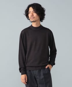 FILIPPO DE LAURENTIIS / 12ゲージ ウール ガーメントダイ モックネックニット