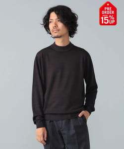 【+15%ポイントUP】FILIPPO DE LAURENTIIS / 12ゲージ ウール ガーメントダイ モックネックニット