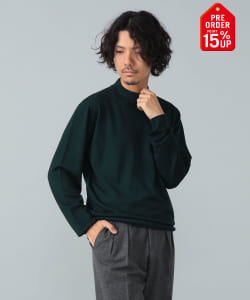 【+15%ポイントUP】FILIPPO DE LAURENTIIS / 12ゲージ ウール ガーメントダイ モックネックニット