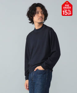 【+15%ポイントUP】FILIPPO DE LAURENTIIS / 12ゲージ ウール ガーメントダイ モックネックニット
