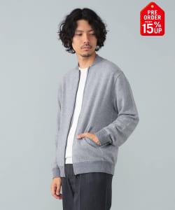 【+15%ポイントUP】FILIPPO DE LAURENTIIS / 12ゲージ ウールカシミヤ ヘリンボーン ジップアップニット