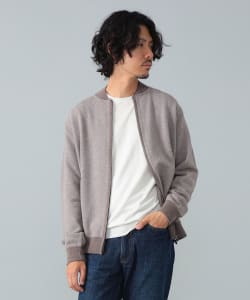 FILIPPO DE LAURENTIIS / 12ゲージ ウールカシミヤ ヘリンボーン ジップアップニット