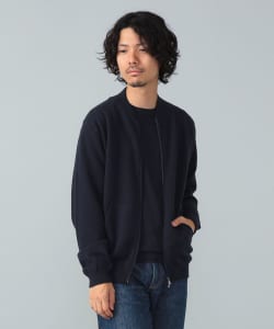 FILIPPO DE LAURENTIIS / 12ゲージ ウールカシミヤ ソリッド ジップアップニット
