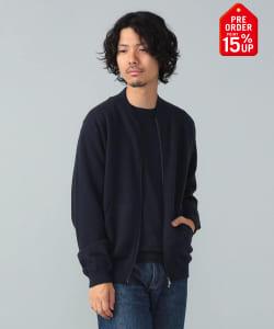 【+15%ポイントUP】FILIPPO DE LAURENTIIS / 12ゲージ ウールカシミヤ ソリッド ジップアップニット