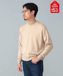 【+15%ポイントUP】FILIPPO DE LAURENTIIS / コットンカシミヤ ライン クルーネック ニット