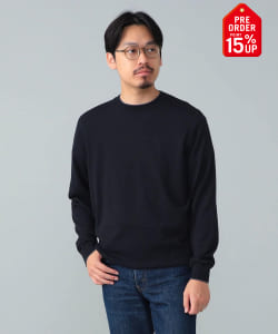 【+15%ポイントUP】FILIPPO DE LAURENTIIS / コットンカシミヤ ライン クルーネック ニット