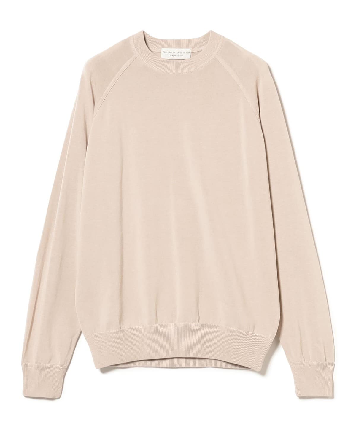 FILIPPO DE LAURENTIIS フィリッポ デ ローレンティス / ラグランスリーブ クルーネック ニット トップス MEN BEIGE/031 48 FILIPPO DE LAURENTIIS フィリッポ デ ローレンティス / ラグランスリーブ クルーネック ニット トップス MEN BEIGE/031 48