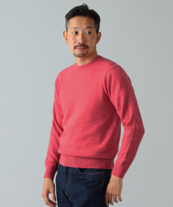 10ゲージ カシミヤ クルーネックニット