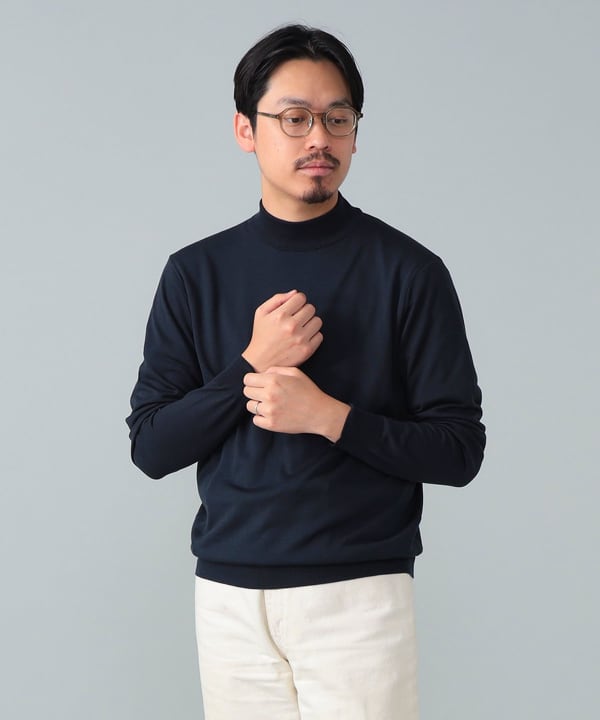 Brilla per il gusto Dネービーシルク モックネック ニット Brilla per il gusto（ブリッラ ペル イル グスト）シルク モック